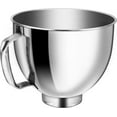 thumbnail image 1 of Stainless Steel Bowl for KitchenAid Classic&Artisan Series 4.5-5 QT Tilt-Head Mixer, 5 Quart 304 Stainless Steel Bowl with Handle, Dishwasher Safe., 1 of 8