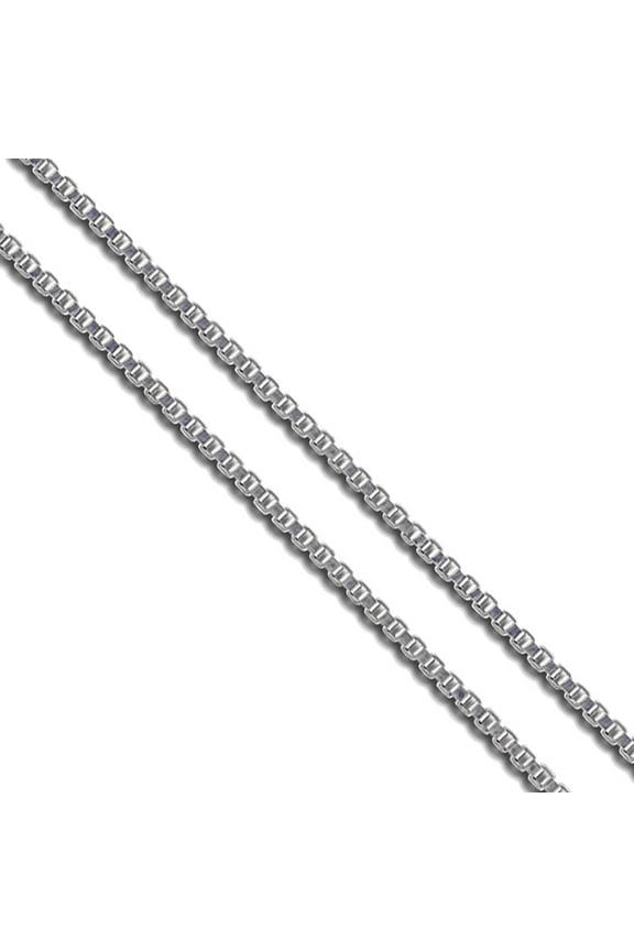 Stainless Steel Box Chain 1.5mm Solid Square Link Necklace 18" Gray Jewelry Female Unisex