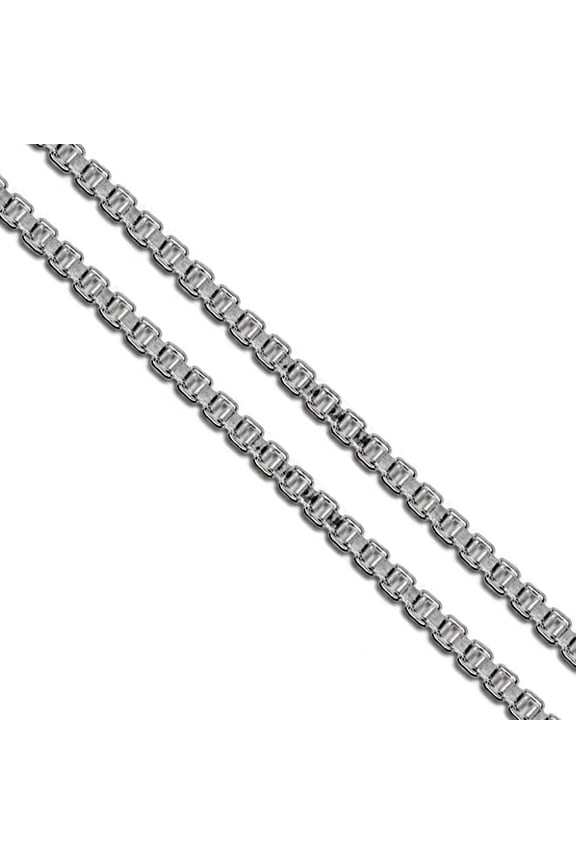 Stainless Steel Box Chain 2mm Solid Square Link Necklace 20" Gray Jewelry Female Unisex