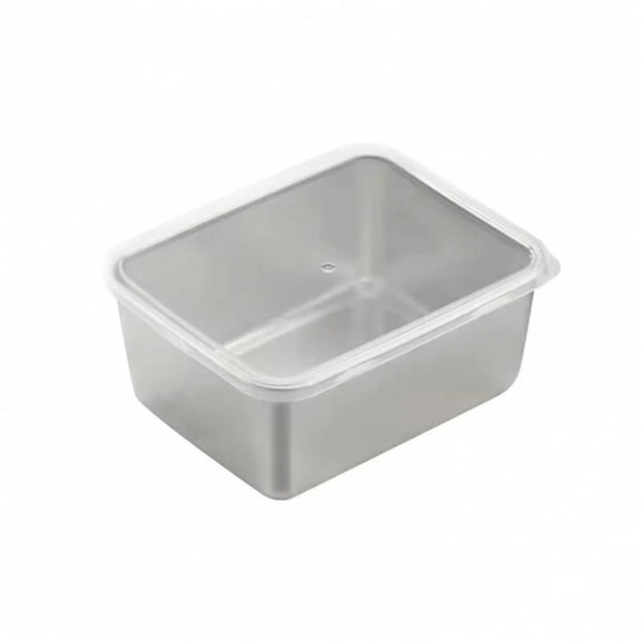 Stainless Steel Box with Lid Fresh-Keeping Container Food Storage Kitchen Refrigerator Portable Outdoor Picnic Camping Food Box