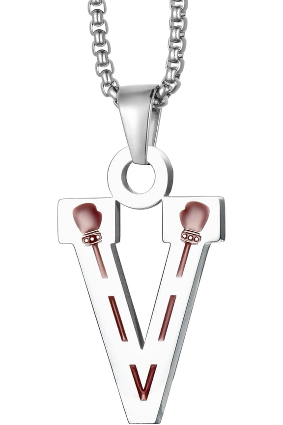 Stainless Steel Boxing Gloves Necklaces Boxing Sports Jewelry Fighting Mixed Martial Arts 26 Letters Athletic Teammates Pendant With Chain[Z4969]