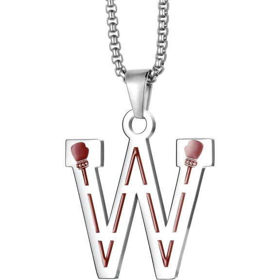 Stainless Steel Boxing Gloves Necklaces Boxing Sports Jewelry Fighting Mixed Martial Arts 26 Letters Athletic Teammates Pendant With Chain[Z4978]
