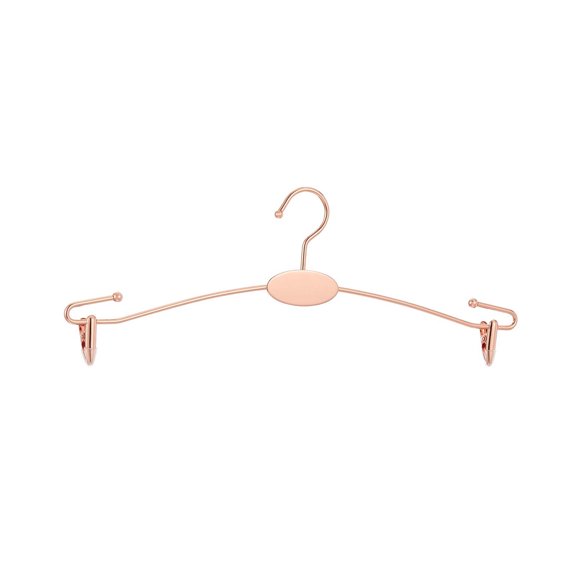 Stainless Steel Bra and Intimate Apparel Hanger with Adjustable Clips, Slim Closet Storage Rack for Wardrobe Boutique Retail Display and Delicate Clothing Organization
