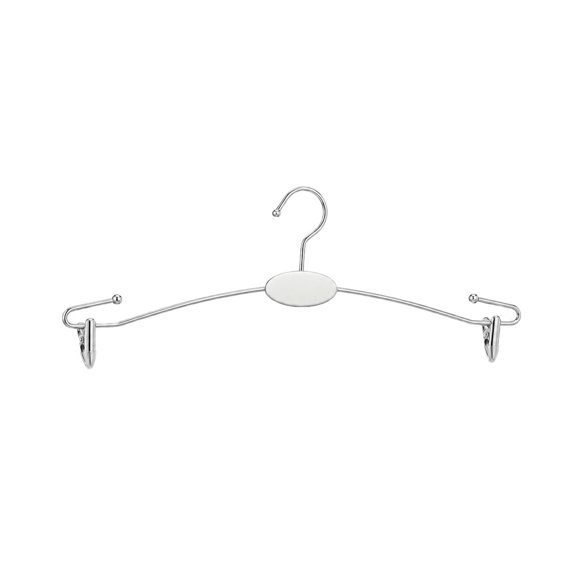 Stainless Steel Bra and Intimate Apparel Hanger with Adjustable Clips, Slim Closet Storage Rack for Wardrobe Boutique Retail Display and Delicate Clothing Organization
