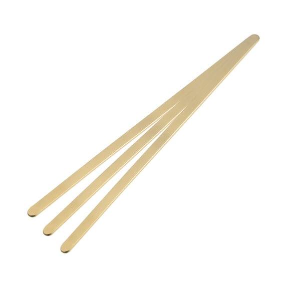 Stainless Steel Bracelet Blanks 3Pcs, 1/4 x 6inch, Gold Brushed