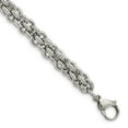 thumbnail image 1 of Stainless Steel Bracelet Chain Styles Fancy Men's mm 8.25 in Chisel Polished 8.5 Circle Link, 1 of 5