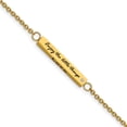 thumbnail image 1 of Stainless Steel Bracelet Fancy Cable Women's Cubic Zirconia 4 mm 7 in Chisel Polished Yellow IP-plated with CZ LOVE DREAM LAUGH Enjoy the little things 1.5 Extension, 1 of 8