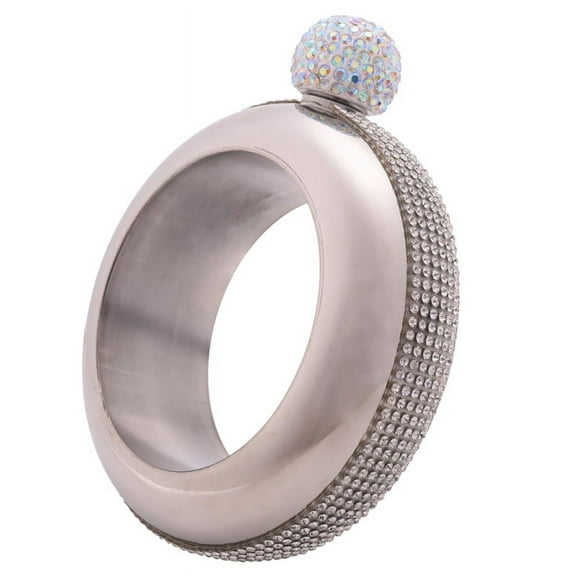 Stainless Steel Bracelet Flasks Portable Wine Hip Flask Flagon Drinking Kitchen Wine Container,Silver