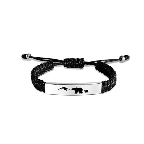 Stainless Steel Bracelet: Handcrafted Zodiac Sign Stainless Steel Curved Tag Engraved Titanium Steel Bracelet Wholesale