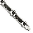 thumbnail image 1 of Stainless Steel Bracelet Links Link, Other Men's 14.17 mm 8 in Chisel Polished Black IP-plated, 1 of 4