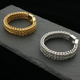 thumbnail image 1 of Stainless Steel Bracelet Retro Double Titanium Steel Cuban Link Chain, 1 of 2