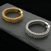 Stainless Steel Bracelet Retro Double Titanium Steel Cuban Link Chain