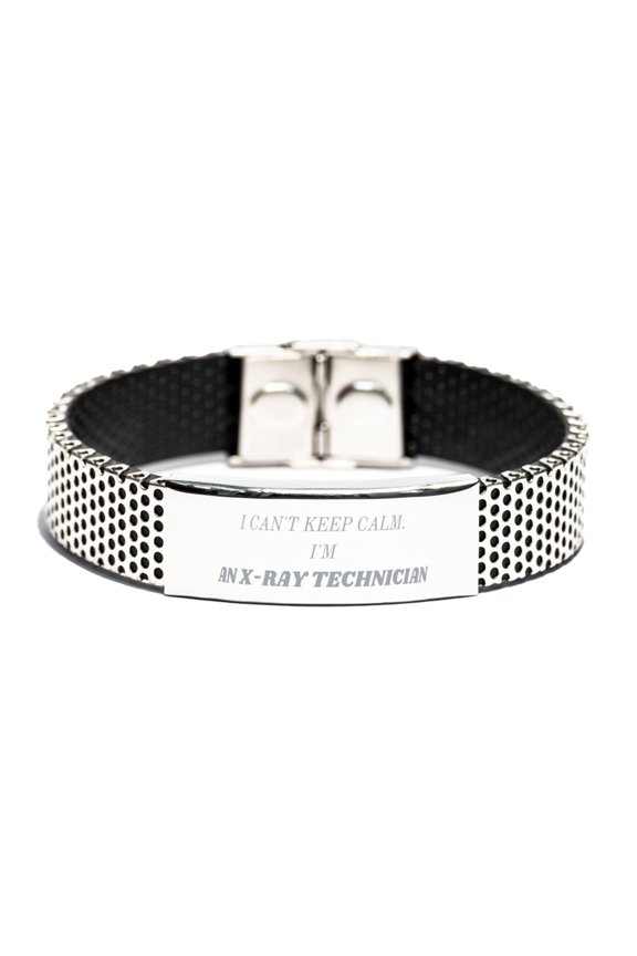 Stainless Steel Bracelet for X-Ray Technician - I Cant Keep Calm - Perfect Gift for Graduation, Birthday, or Christmas - Confidence-Boosting Jewelry for Medical Professionals