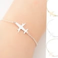 thumbnail image 1 of Stainless Steel Bracelets Simple Airplane Design Pendant Chains Fashion Charms Bracelet For Women Jewelry Party Gifts, 1 of 2
