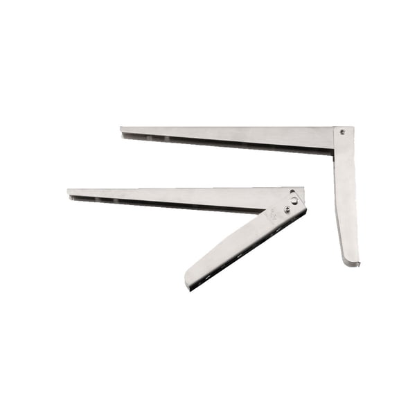 Stainless Steel Bracket Folding Support Shelf Practical Wall Bracket Rack Durable Support Frame for Home (14 Inches)