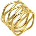 thumbnail image 1 of Stainless Steel Braide Wave Wrap Style Statement Promise Anniversary Ring, 1 of 8