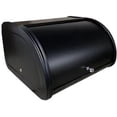 thumbnail image 1 of Stainless Steel Bread Box,Large Capacity Bread Box with Roll Up Lid Multifunctional Counter Storage Container,Bread Bin Holder,For Home and Kitchen (Black-11.8" L x 10" W x 7" H), 1 of 3