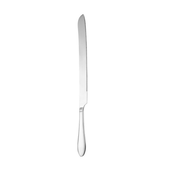 Stainless Steel Bread Knife, Long Handle - Serrated Edge, Sharp, Multi-Use - For Bread, Cake & Pizza