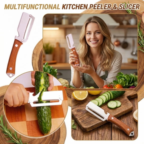 Stainless Steel Bread Knife, Multifunctional Peeling Knife for Kitchen Use,Kitchen Special Potato Peeling Knife,Sharp,Rust-Resistant,Ergonomic Handle,Ideal for Potatoes,Fruits,Vegetables and Baking
