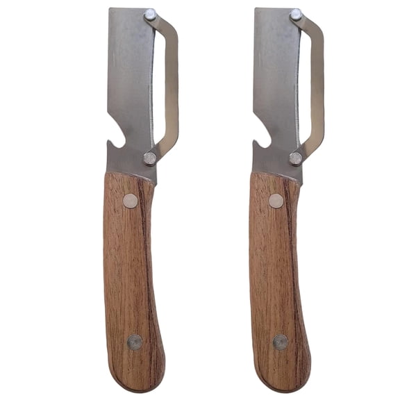Stainless Steel Bread Knife & Multifunctional Peeling Knife for Kitchen Use – Sharp, Rust-Resistant, Ergonomic Handle – Ideal for Potatoes, Fruits and Vegetables(2Pcs) A