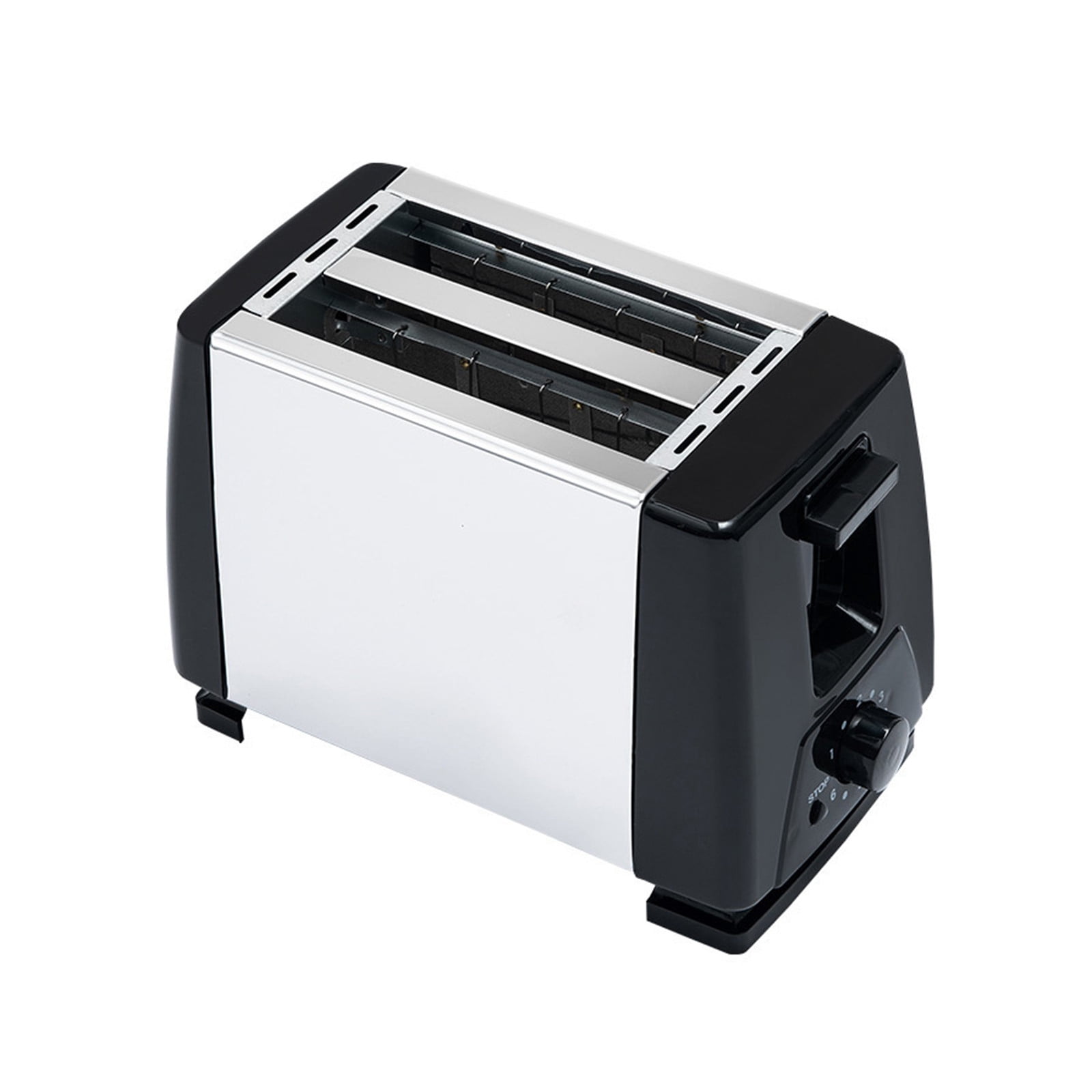 Stainless Steel Bread Machine, Dual Heaters Bread Maker, Nonstick Compact Bread Maker Machines, Automatic Bread Maker Heater, Black