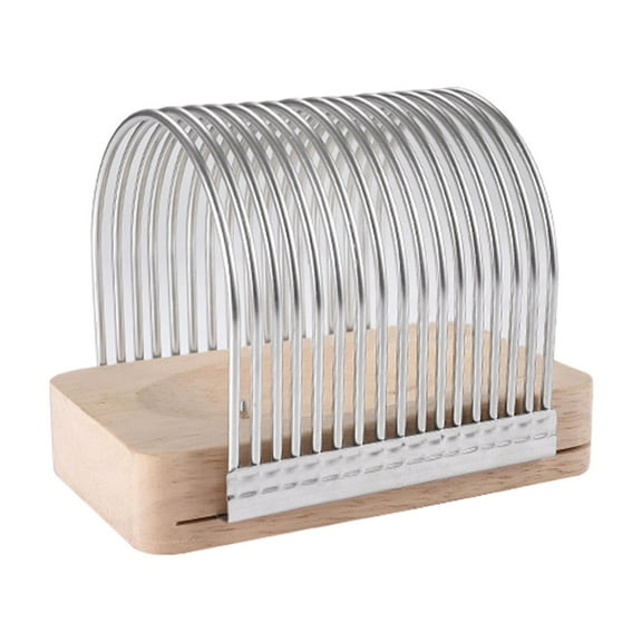 Stainless Steel Bread Slicing Guide, Semi-Circular Cutter With Non-Slip Base, Easy To Use For Even Slices, Dishwasher Safe Kitchen Tool