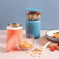 thumbnail image 1 of Stainless Steel Breakfast Cup with Lid | Portable Soup Mug | 304 Thermos Lunch Box | Insulated Food Jar for Office Students | Leakproof Partitioned Salad Container | 10x10x18.6cm | 350g | 1Pc, 1 of 6