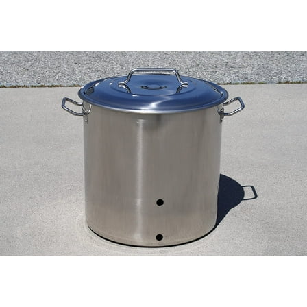 Stainless Steel Brew Kettle w/ 2 Precut Holes (40 QT/ 10 Gal)
