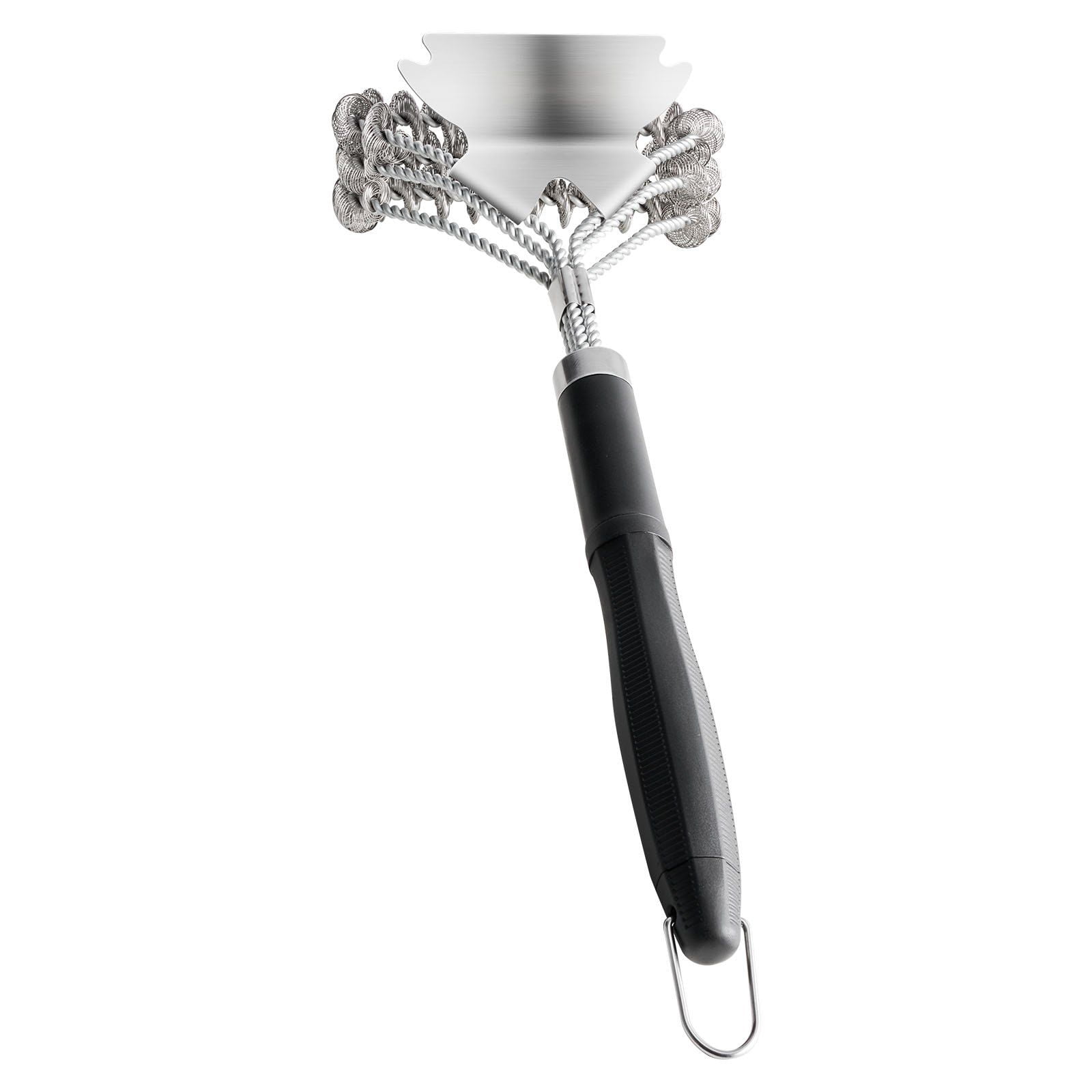 Stainless Steel Bristle Free BBQ Grill Brush Scraper 17in Outdoor Grill Cleaner for Porcelain Charcoal Grates