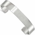 thumbnail image 1 of Stainless Steel Brushed 12mm Cuff Bangle (8 X 12) Made In China -Jewelry By Sweet Pea, 1 of 1