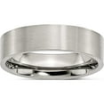 thumbnail image 1 of Stainless Steel Brushed 6mm Flat Band (Size 10) Made In China sr5-10, 1 of 6