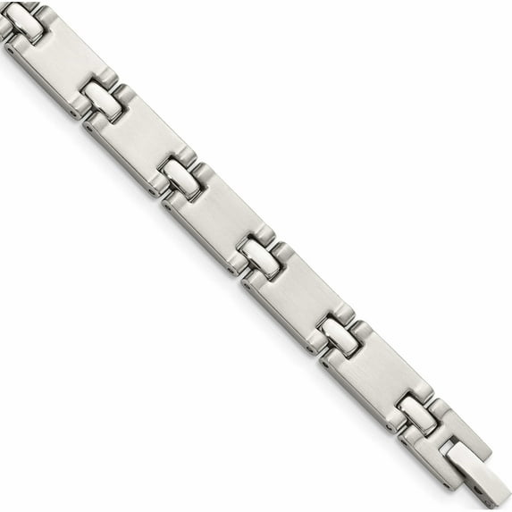 Stainless Steel Brushed And Polished 8.5In Bracelet Made In China -Jewelry By Sweet Pea