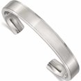 thumbnail image 1 of Stainless Steel Brushed And Polished Ridged Edge Bangle Made In China -Jewelry By Sweet Pea, 1 of 7