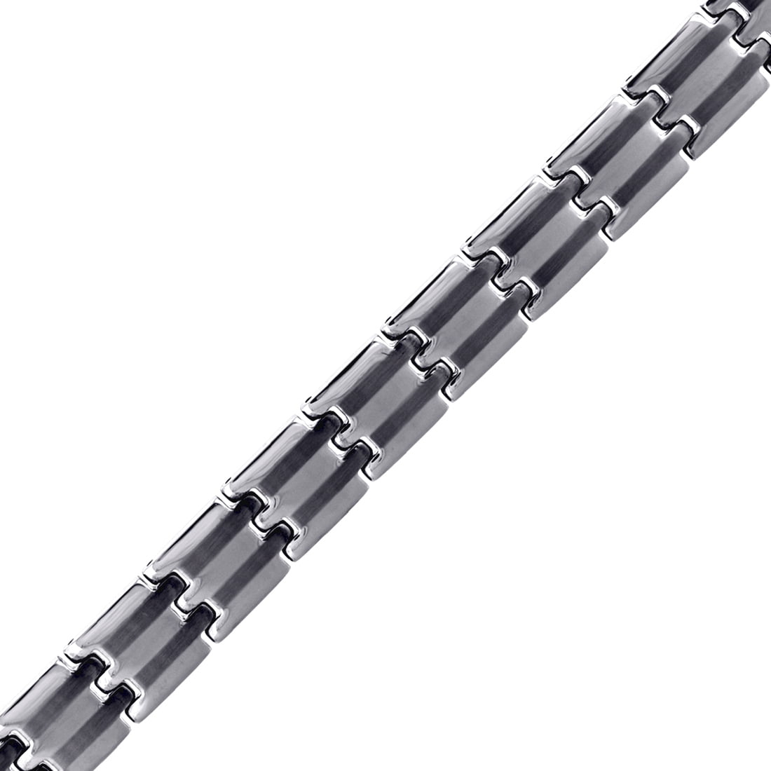 Stainless Steel Brushed Center Mens 8.5 Inch Bracelet Link Bracelet for Men