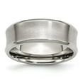 thumbnail image 1 of Stainless Steel Brushed Concave 8mm Beveled Edge Band, 1 of 6