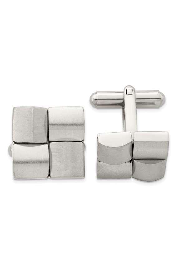 Stainless Steel Brushed Cuff Links