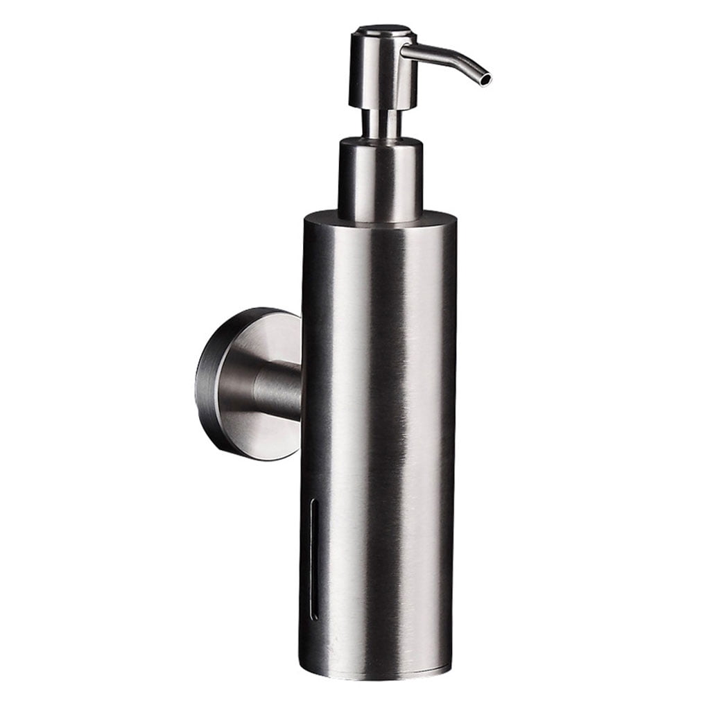 Stainless Steel Brushed Finish Soap Dispenser Bathroom Shampoo Box Soap Container Wall Mounted Soap Dispenser