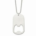 thumbnail image 1 of Stainless Steel Brushed Functional Bottle Opener 22in Necklace; 22 inch; Lobster (Fancy) Clasp; for Adults and Teens; for Women and Men, 1 of 3