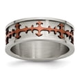 thumbnail image 1 of Stainless Steel Ip Brown Plated Ring - Size 10.5, 1 of 2