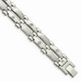 thumbnail image 1 of Stainless Steel Brushed & Polished With Real 14kt White Gold & Diamonds Chain ; for Adults and Teens; for Women and Men, 1 of 1