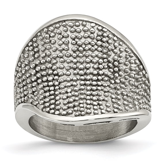 Stainless Steel Brushed Textured Ring Size 6 Jewelry Gifts for Women