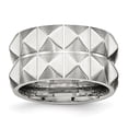 thumbnail image 1 of Stainless Steel Brushed and Grooved 12 Studded Band, 1 of 7