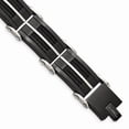 thumbnail image 1 of Stainless Steel Brushed and Polished Black IP-plated Wire 8.75in Chain ; for Adults and Teens; for Women and Men, 1 of 1