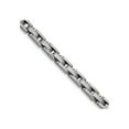 thumbnail image 1 of Stainless Steel Brushed and Polished Bracelet - 8 Inch - Measures 9mm Wide, 1 of 2