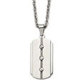 thumbnail image 1 of Finest Gold Stainless Steel 24 in. Brushed & Polished 3 Screw Design Dog Tag Necklace, 1 of 2