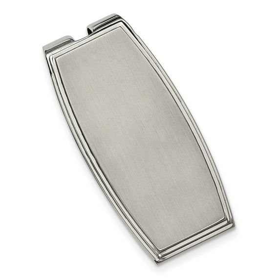 Stainless Steel Brushed and Polished Money Clip