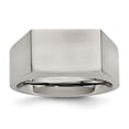 thumbnail image 1 of Stainless Steel Polished and Brushed Signet Ring, 1 of 7