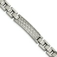 thumbnail image 1 of Stainless Steel Brushed and Polished Weaved Pattern ID Bracelet, 1 of 1