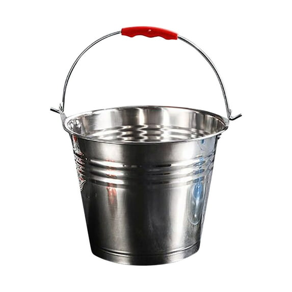 Stainless Steel Bucket Portable Water Bucket Milk Bucket Kettle Vase Storage Containers Home Decor