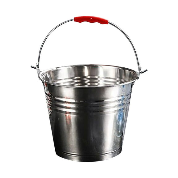 Stainless Steel Bucket Portable Water Bucket Milk Bucket Kettle Vase Storage Containers Home Decor